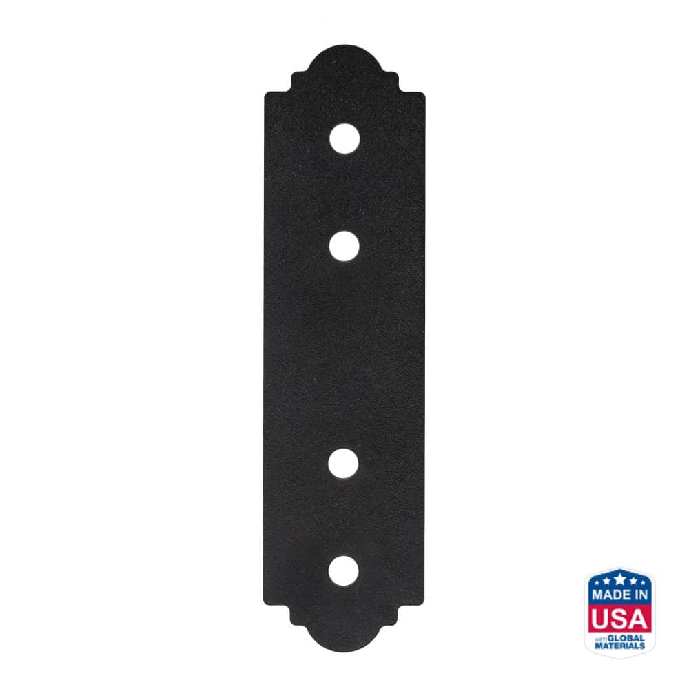 Simpson Strong-Tie Outdoor Accents Mission Collection 3 in. x 11-1/4 in. ZMAX Black Powder-Coated Strap for 4x Lumber (1)
