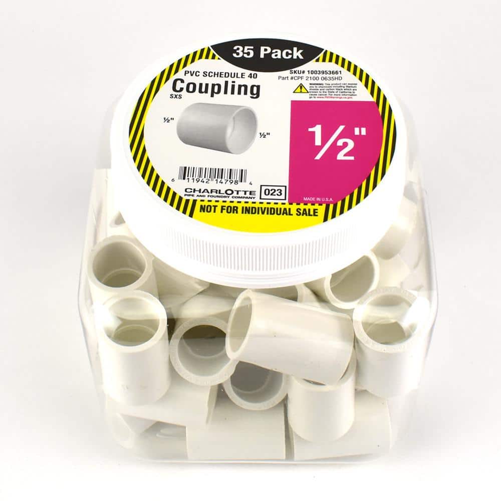 Charlotte Pipe 1/2 in. PVC Coupling S x S Pro Pack (35-Pack) (4)