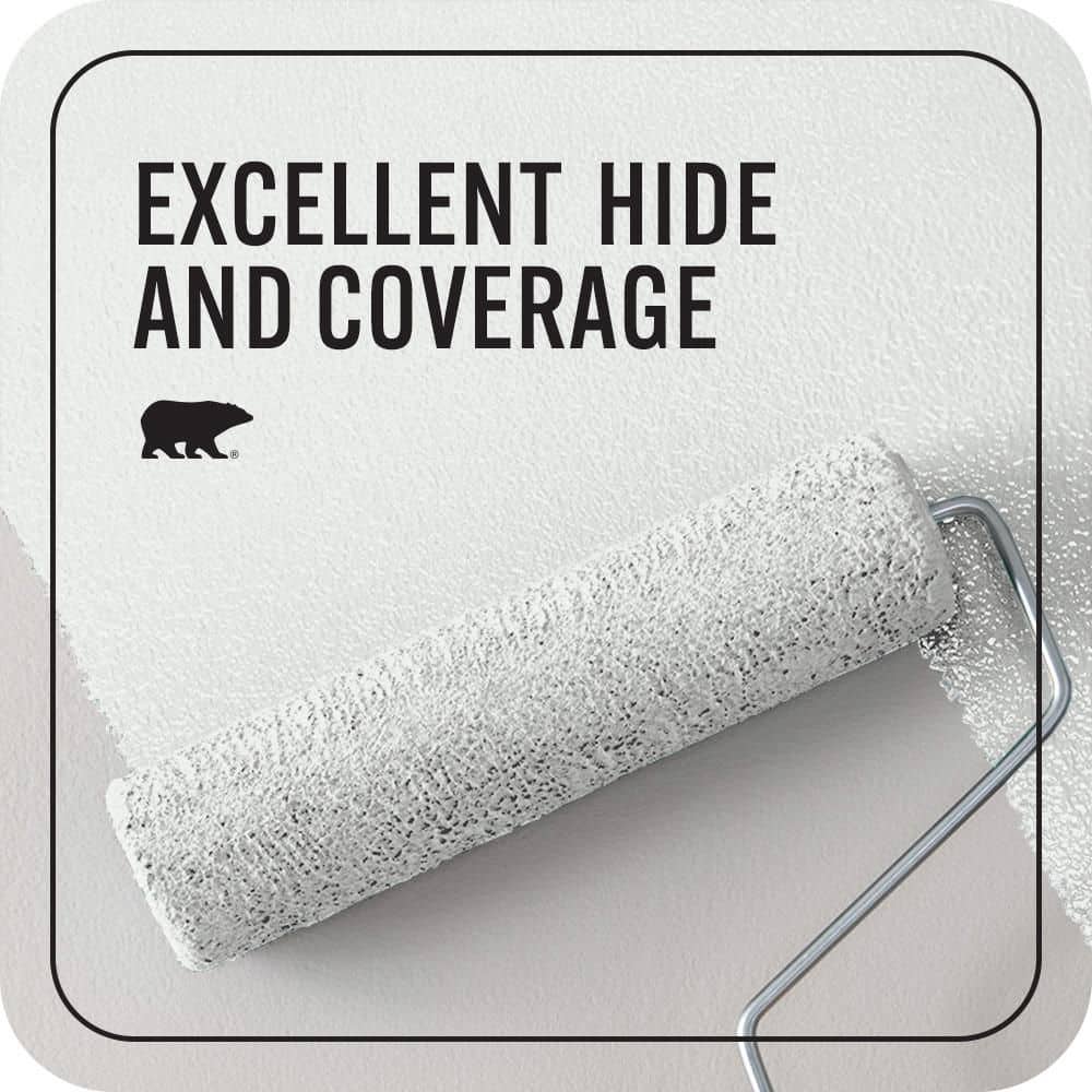 BEHR PREMIUM PLUS #BL-W15 Frost Flat EcoMix Plant-Based & Primer (2)