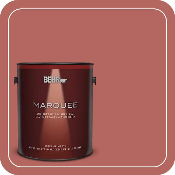 BEHR PREMIUM PLUS #180D-6 Mineral Red Enamel Interior/Exterior Paint & Primer Color Sample (4)