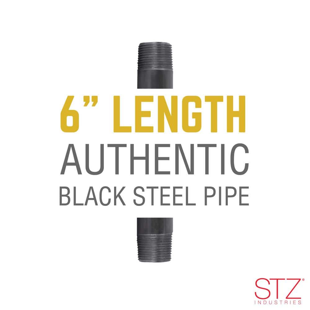 STZ 3/4 in. 6 in. Black Steel Nipple (3)