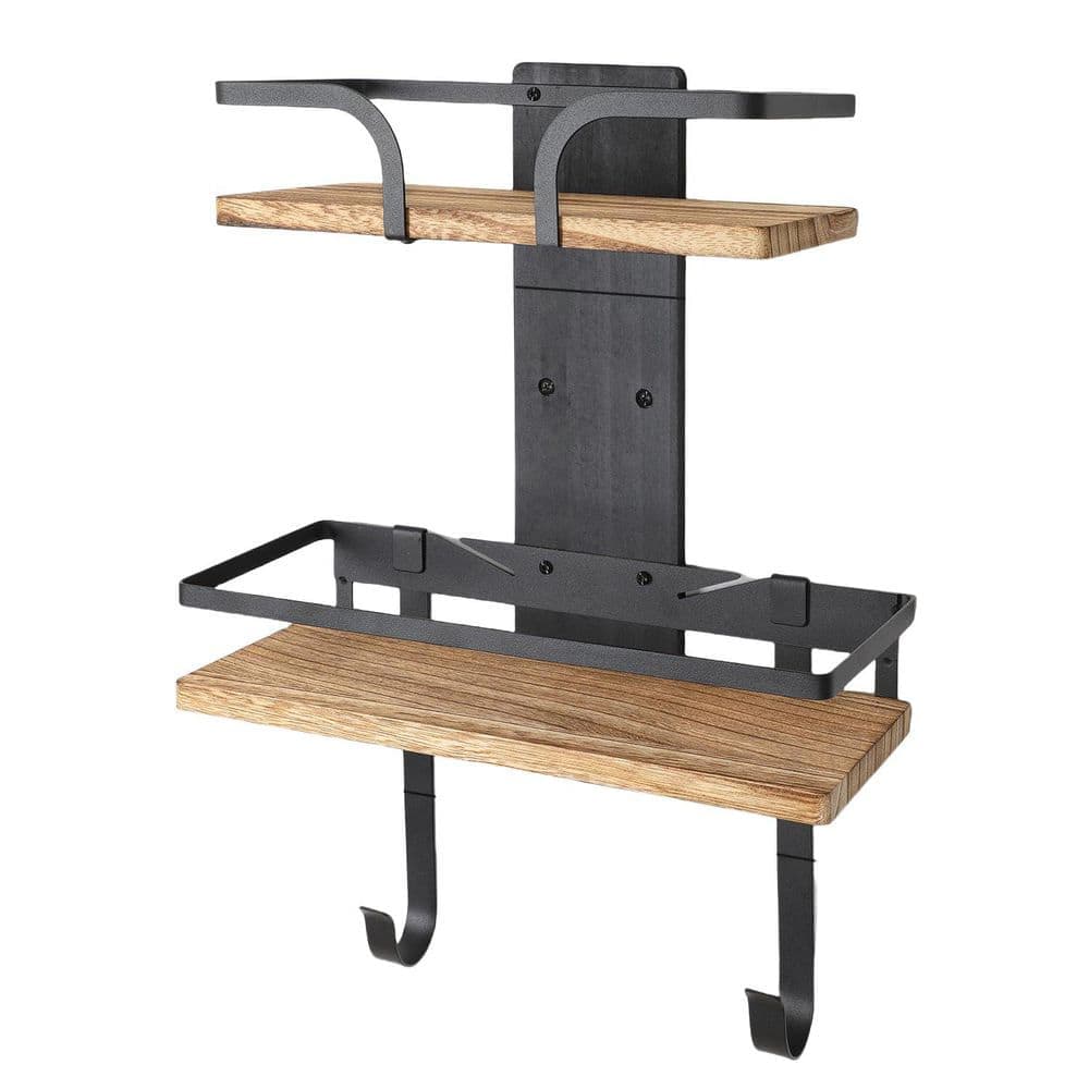 NVNOO 19.76 in. Ironing Board Hanger Wall Mount for Bathroom, Kitchen or Bedroom, Carbonized Black (1-Pack) (1)
