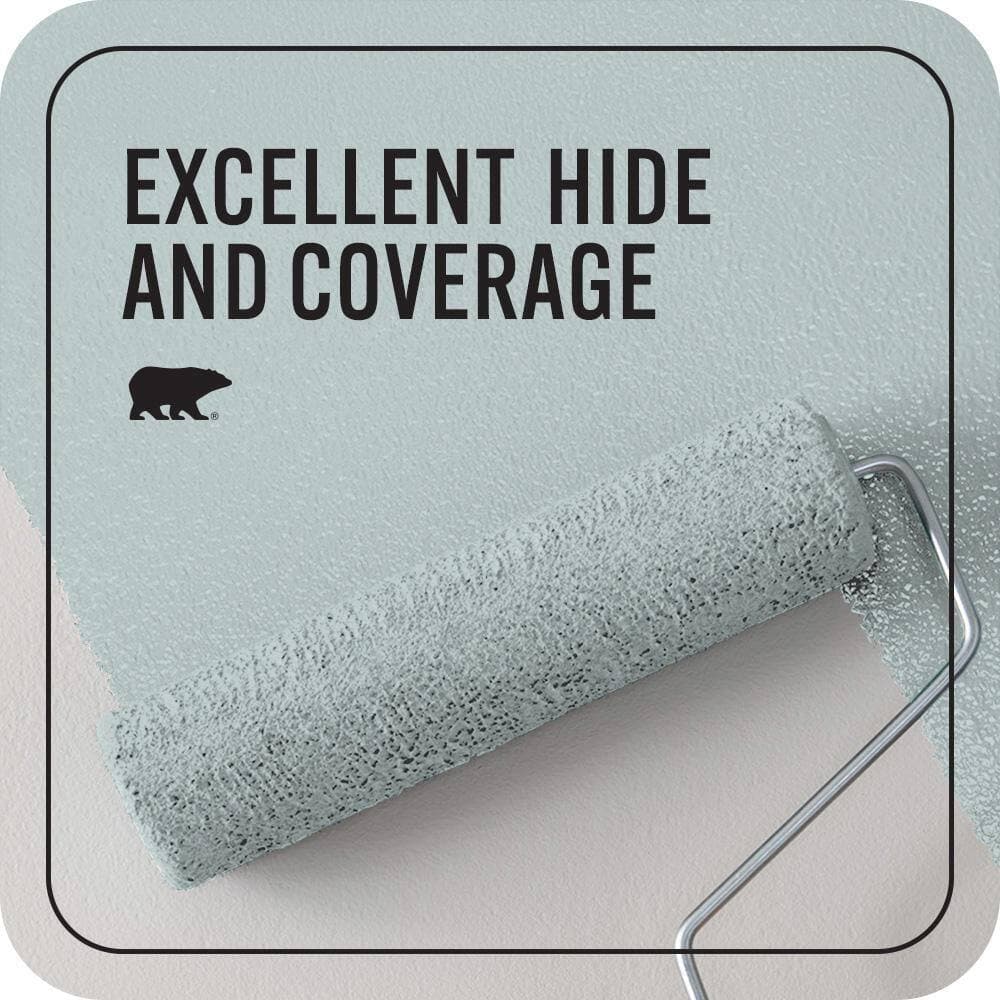 BEHR PREMIUM PLUS 8 oz. #N440-2 Urban Raincoat Flat Interior/Exterior Paint & Primer Color Sample (4)
