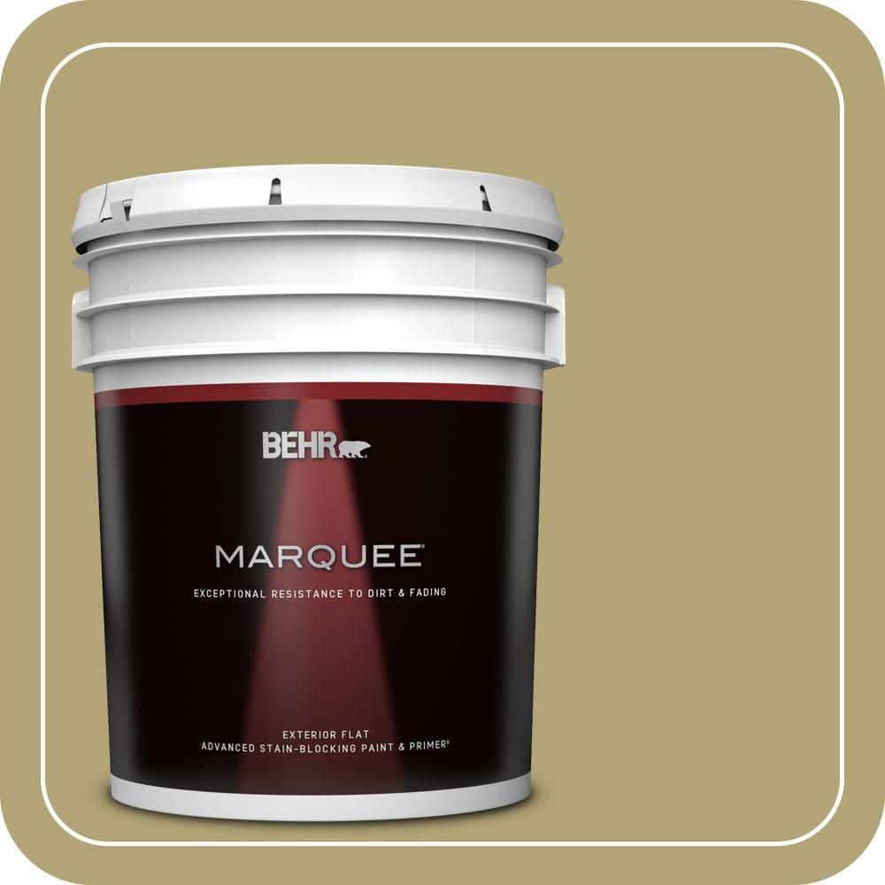BEHR MARQUEE 5 gal. #PMD-101 Green Fig Flat Exterior Paint & Primer