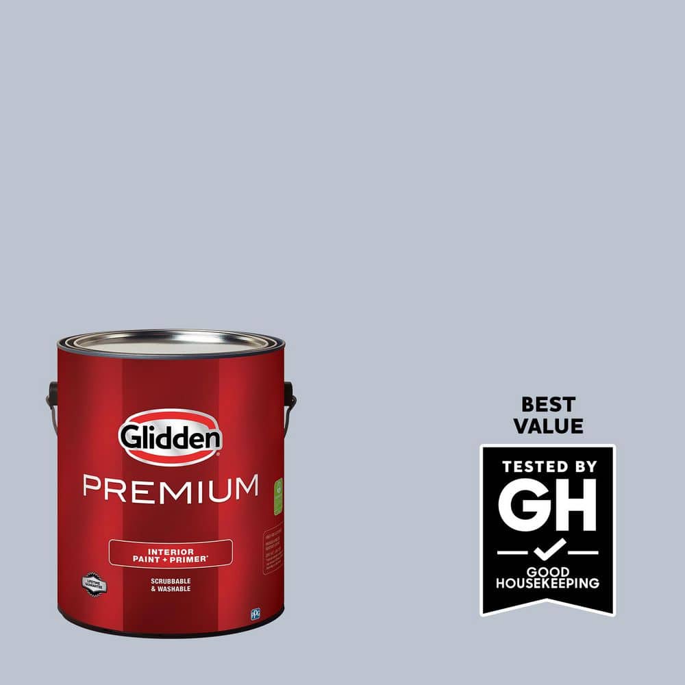 Glidden Premium 1 gal. PPG1041-4 Blue Dolphin Semi-Gloss Interior Latex Paint