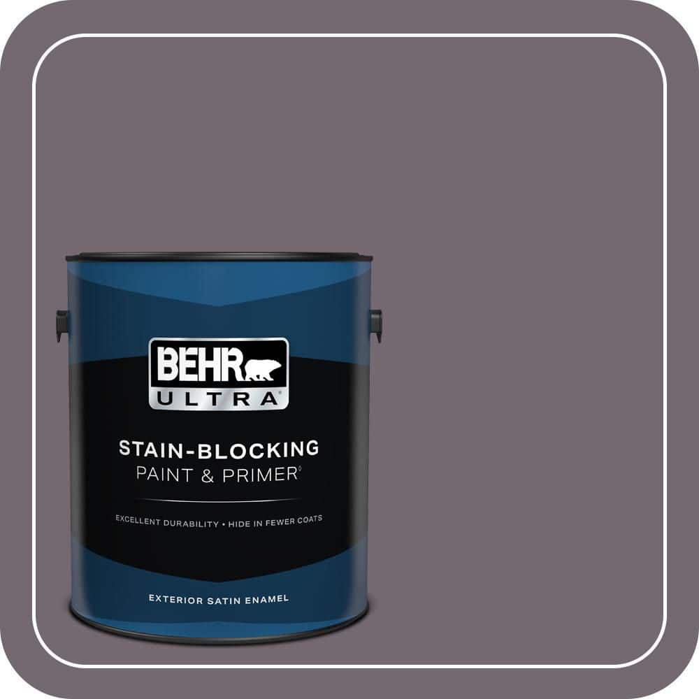 BEHR ULTRA 1 gal. #MQ1-33 Sultry Smoke Satin Enamel Exterior Paint & Primer