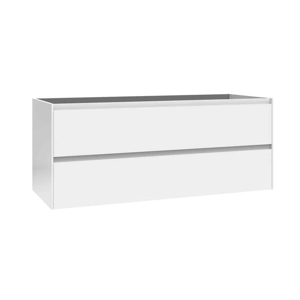 WS Bath Collections Perla 46.8 in. Bath Vanity Cabinet without Top in Glossy White Assembled