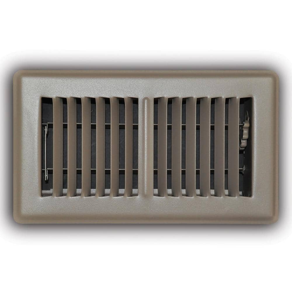 Everbilt 4 in. 10 in. 2-Way Steel Floor Register Brown