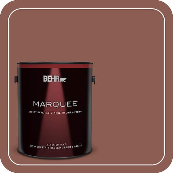 BEHR MARQUEE 1 gal. #S170-6 Red Curry Flat Exterior Paint & Primer (2)