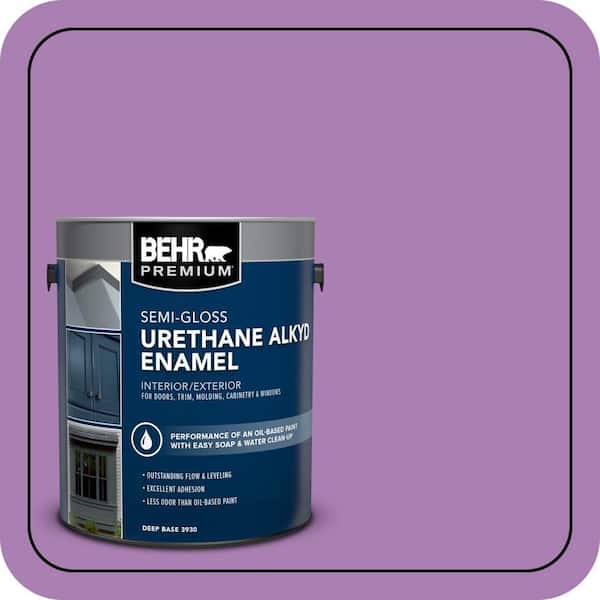 BEHR PREMIUM 1 gal. #P100-5 I Heart Potion Urethane Alkyd Semi-Gloss Enamel Interior/Exterior Paint (2)