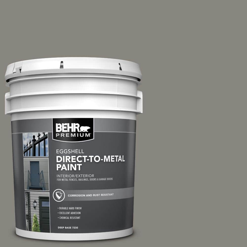 BEHR PREMIUM 5 gal. #PPU24-07 Barnwood Gray Eggshell Direct to Metal Interior/Exterior Paint (1)