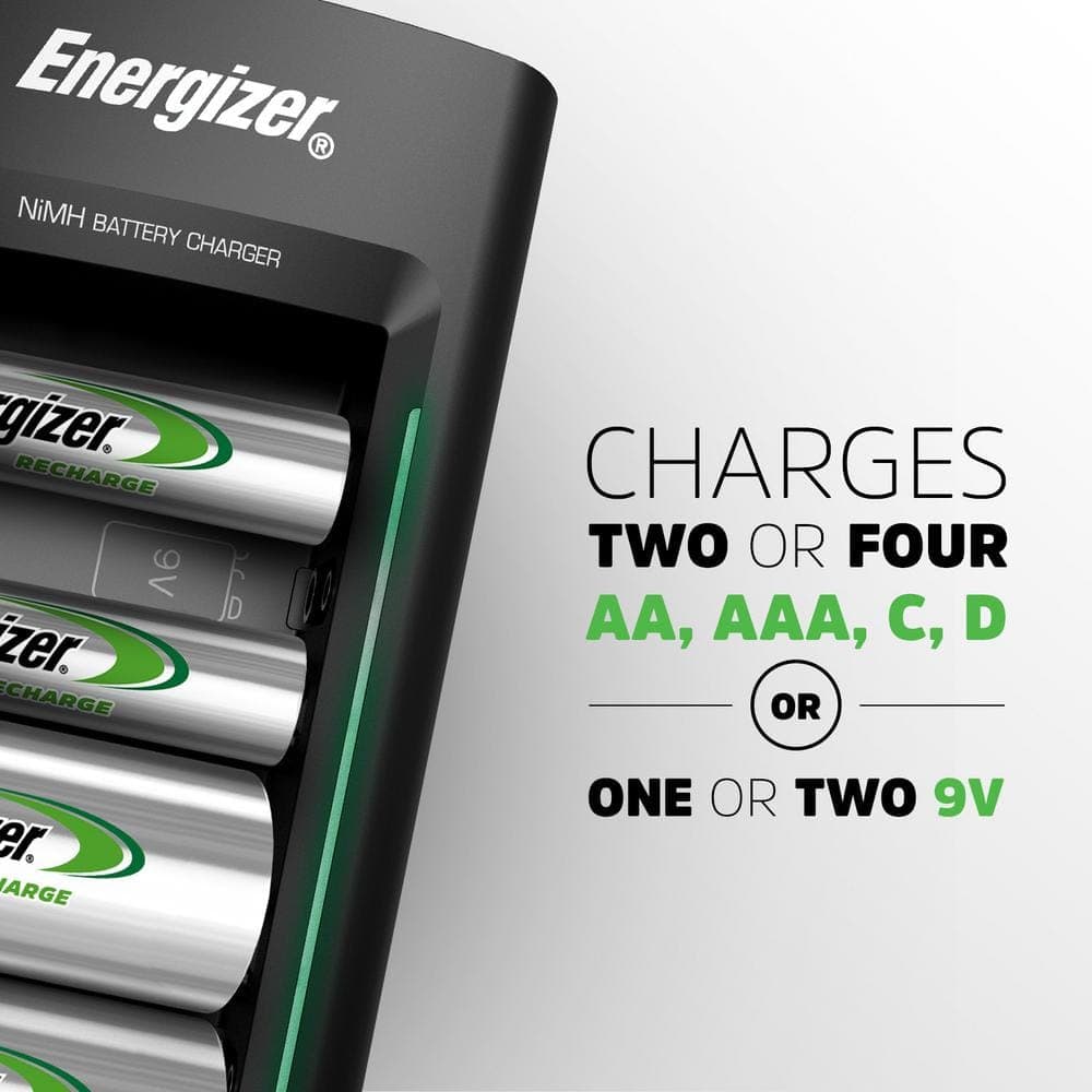 Energizer Recharge Value Charger for NiMH Rechargeable AA and AAA Batteries (3)