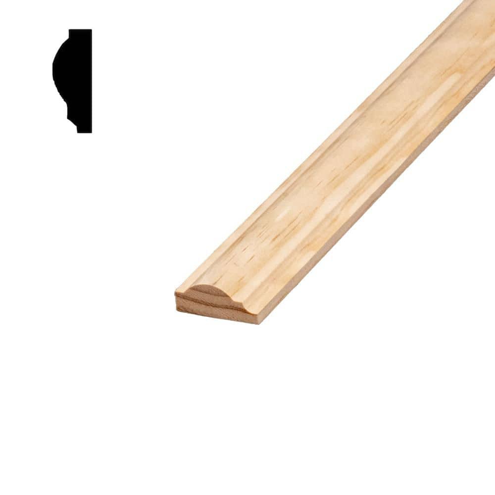DecraMold DM L58 - 17/32 in. x 7/32 in. x 96 in. Solid Pine Wall and Cabinet Trim Molding