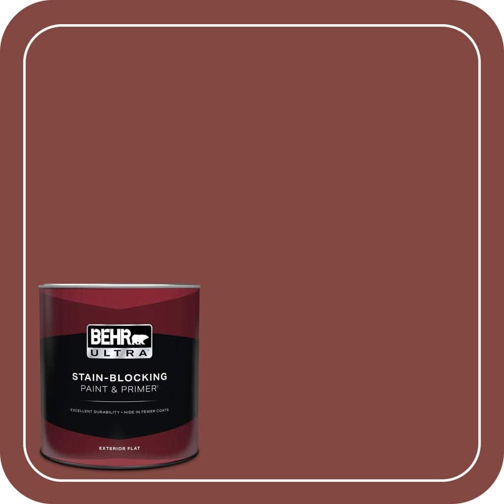 BEHR ULTRA 1 qt. #S-H-170 Red Brick Flat Exterior Paint & Primer