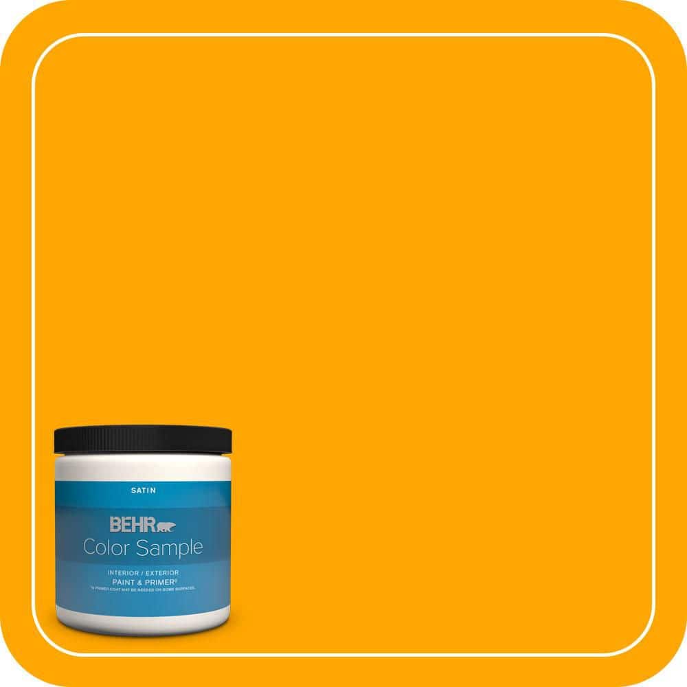 BEHR PREMIUM PLUS 8 oz. #S-G-330 Instant Delight Satin Enamel Interior/Exterior Paint & Primer Color Sample