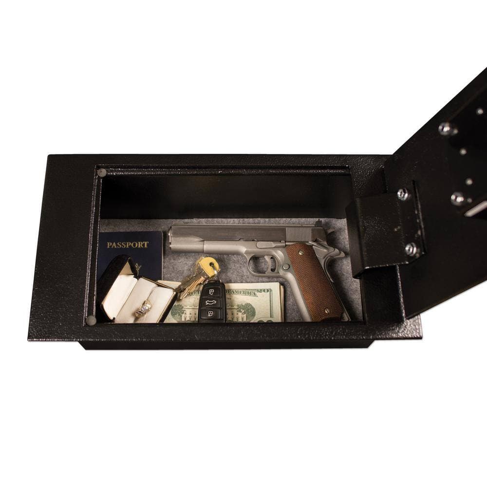 Tracker Safe 0.23 cu. ft. Steel Floor Safe with Key Lock, Black (2)