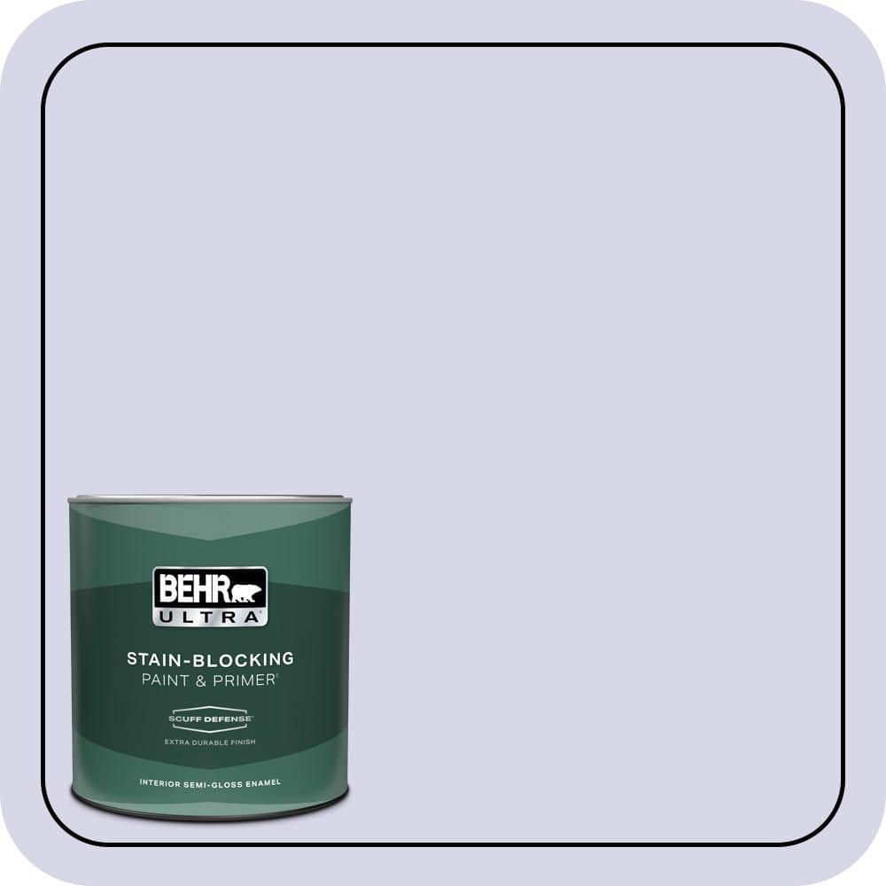 BEHR ULTRA 1 qt. #630A-2 February Frost Extra Durable Semi-Gloss Enamel Interior Paint & Primer