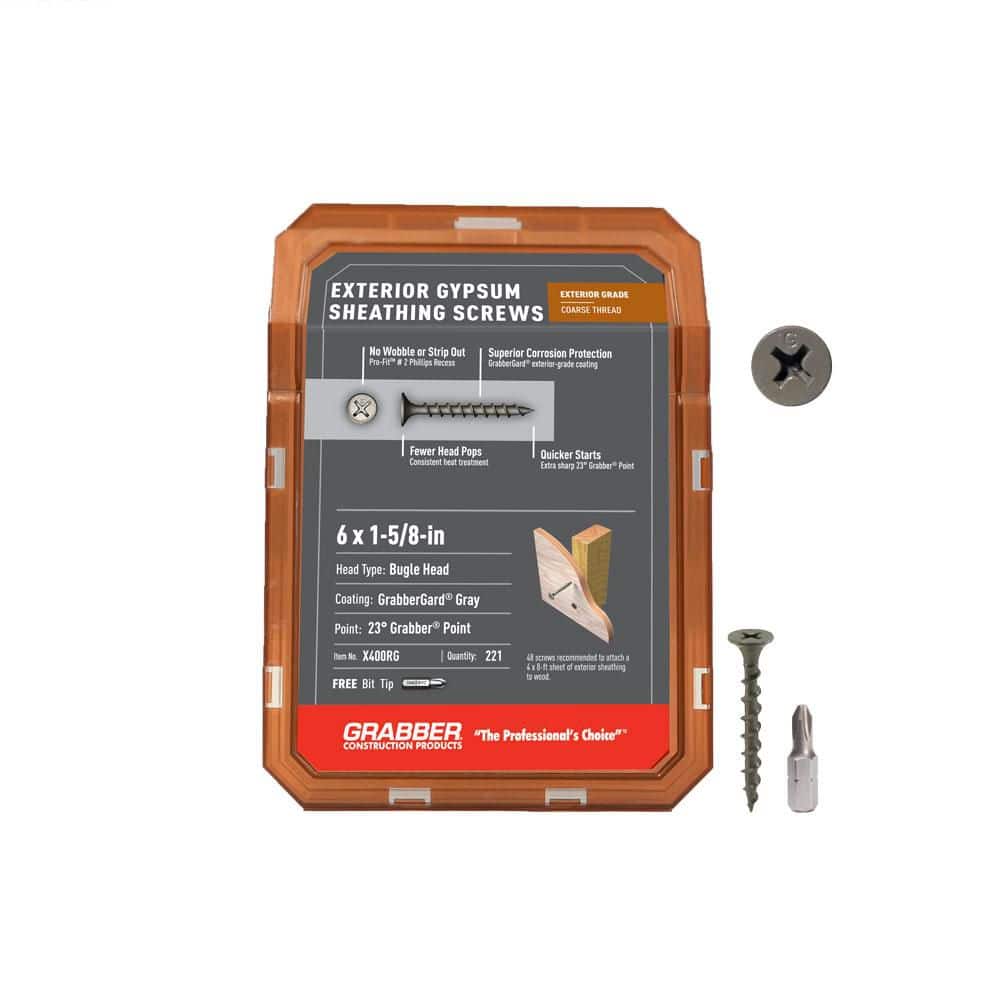Grabber #6 1-5/8 in. Philips Bugle-Head Wood Deck Screws (1 lb.-Pack) (2)