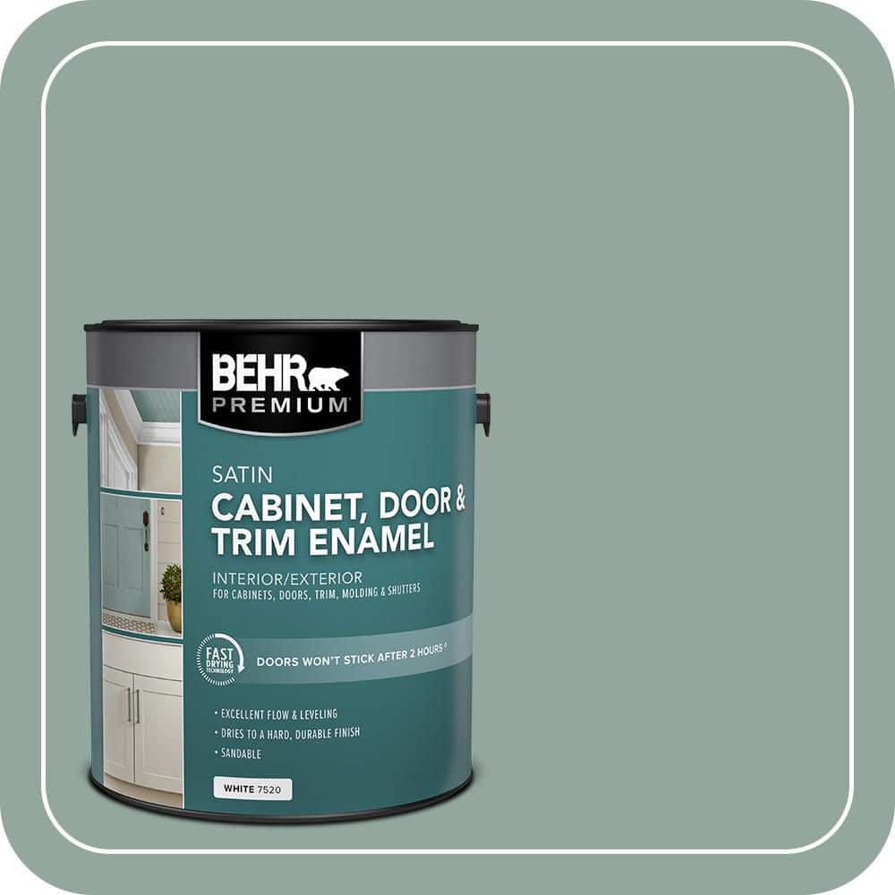BEHR PREMIUM 1 gal. #PPU12-05 Lotus Leaf Satin Enamel Interior/Exterior Cabinet, Door & Trim Paint