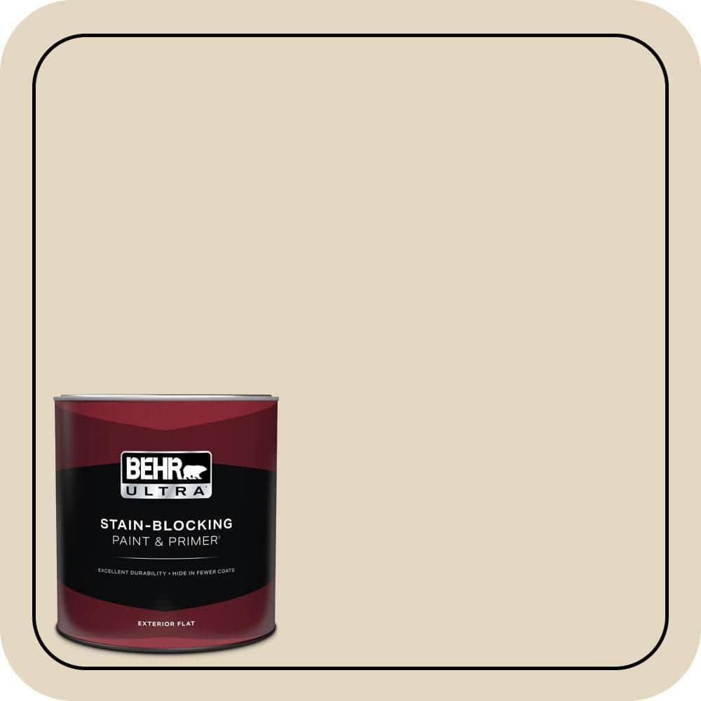 BEHR ULTRA 1 qt. #S320-2 Pale Parsnip Flat Exterior Paint & Primer