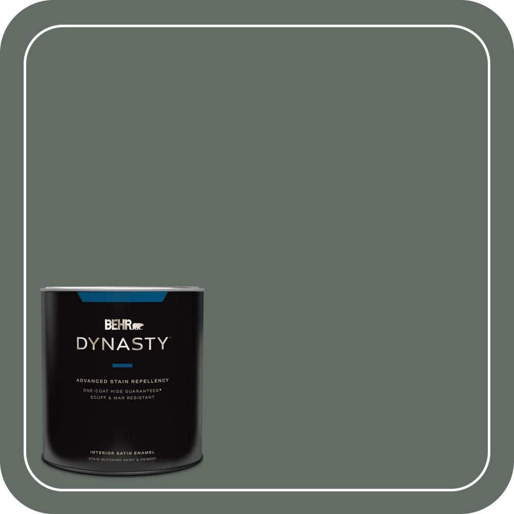 BEHR DYNASTY 1 qt. #700F-6 Dense Shrub Satin Enamel Interior Stain-Blocking Paint & Primer