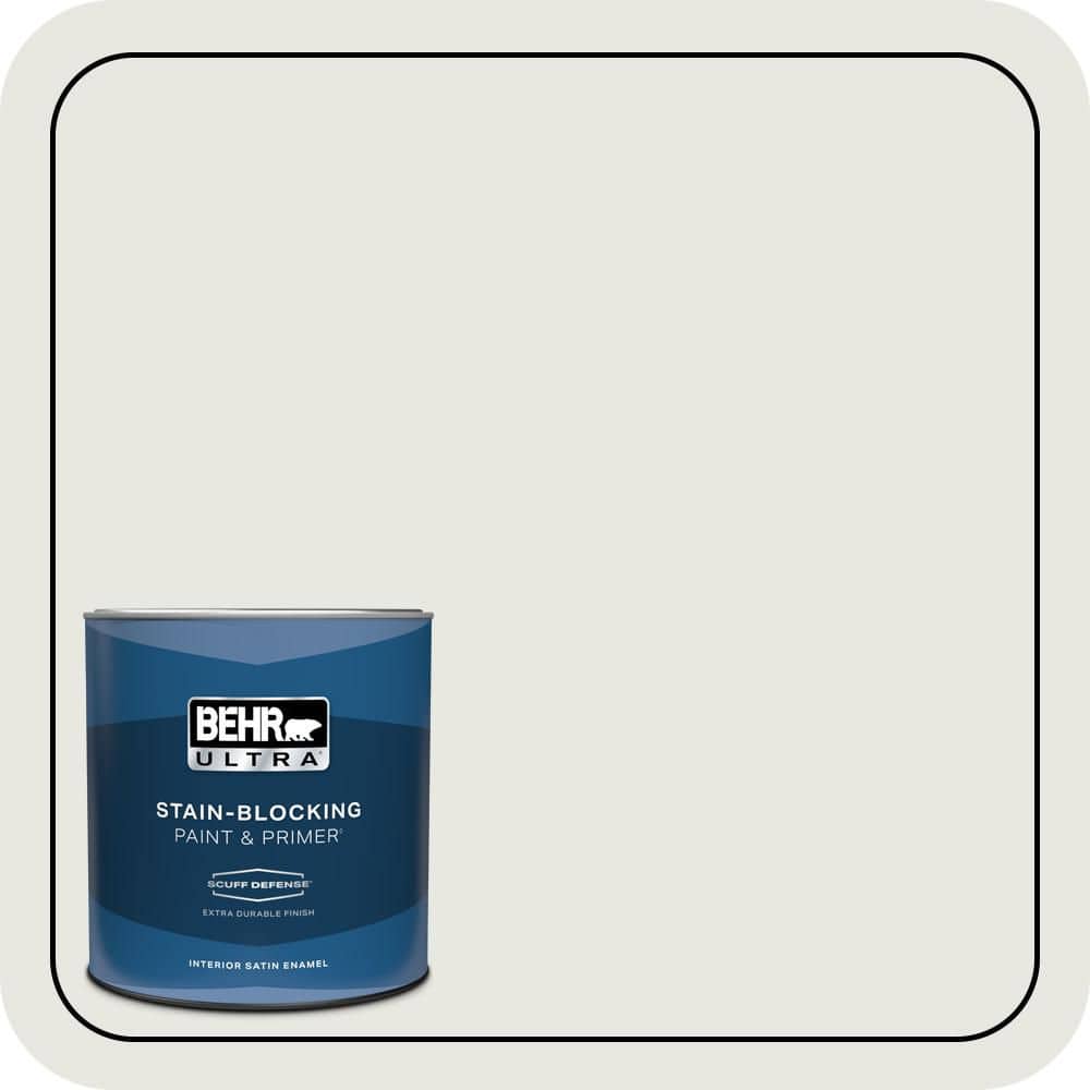 BEHR ULTRA 1 qt. #PWN-64 Silver Dust Extra Durable Satin Enamel Interior Paint & Primer