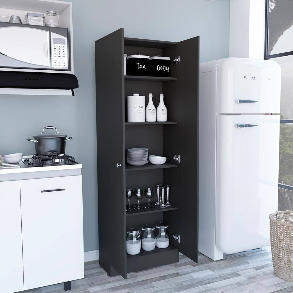 Unbranded 23.6 in. W. 11.8 in. D 71.1 in. H Freestanding Linen Cabinet with 5-Shelves (2)