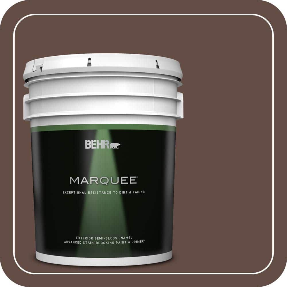 BEHR MARQUEE 5 gal. #PPU3-20 Cinnabark Semi-Gloss Enamel Exterior Paint & Primer