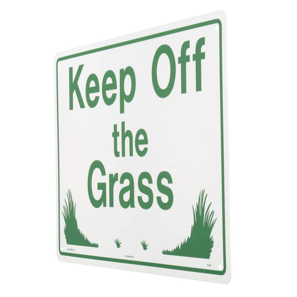 Lynch Sign 14 in. x 10 in. Keep Off the Grass Sign Printed on More Durable, Thicker, Longer Lasting Styrene Plastic (2)