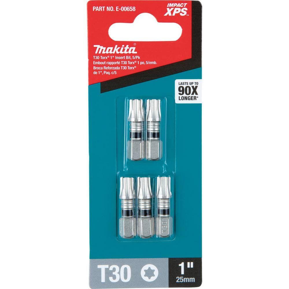 Makita IMPACT XPS T30 Torx 1 in. Insert Bit (5-Pack) (3)