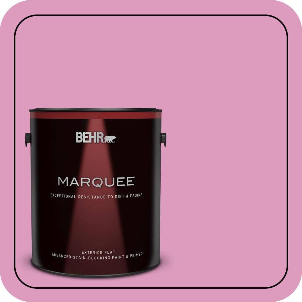 BEHR MARQUEE 1 gal. #690B-4 Pink Begonia Flat Exterior Paint & Primer (1)