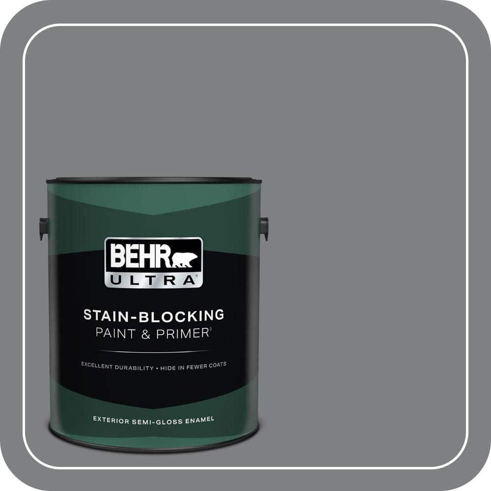 BEHR ULTRA 1 gal. #T12-10 Game Over Semi-Gloss Enamel Exterior Paint & Primer