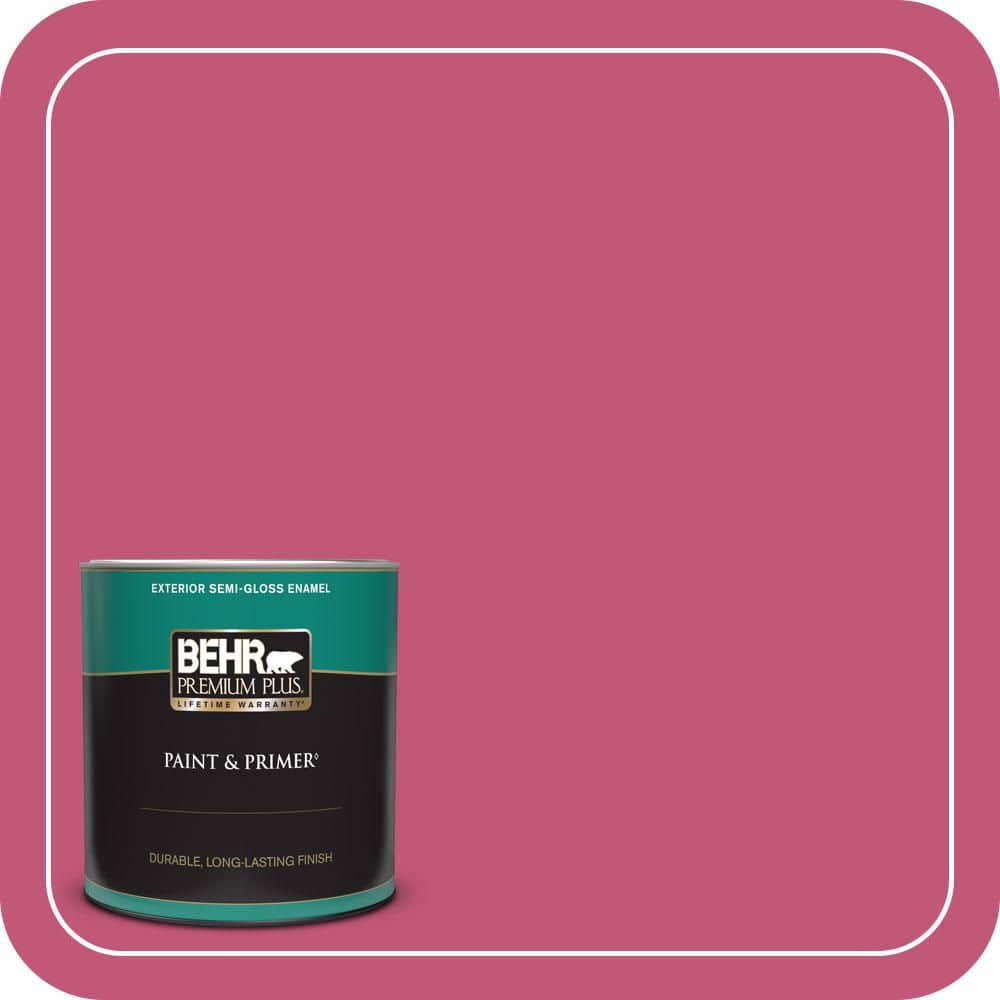 BEHR PREMIUM PLUS 1 qt. #T16-02 Pagoda Semi-Gloss Enamel Exterior Paint & Primer