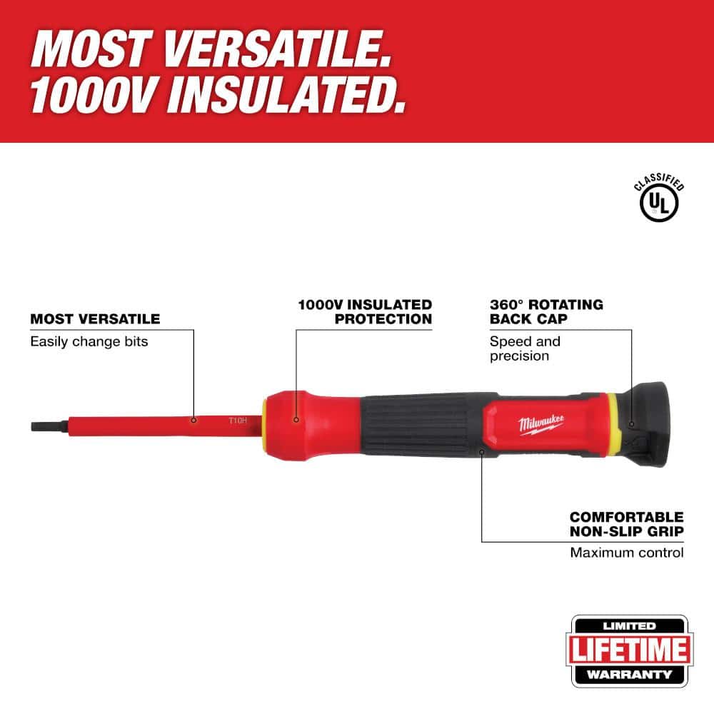 Milwaukee 8-in-1 1000V Insulated Precision Multi-Bit Screwdriver (2)