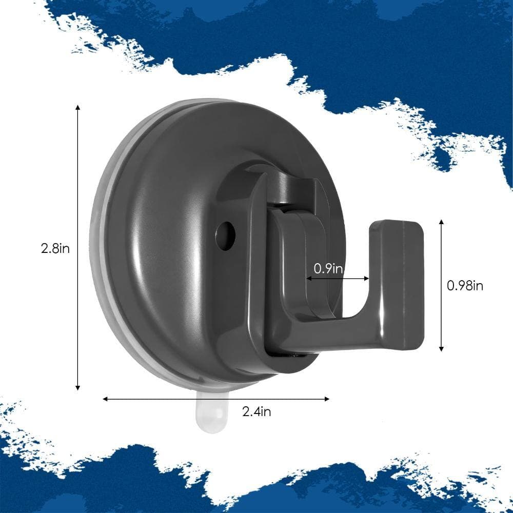 Unbranded Suction Cup Hooks for Shower and Bathroom, No Drill Removable & Reusable Towel Hooks (2) with Adhesion (2)