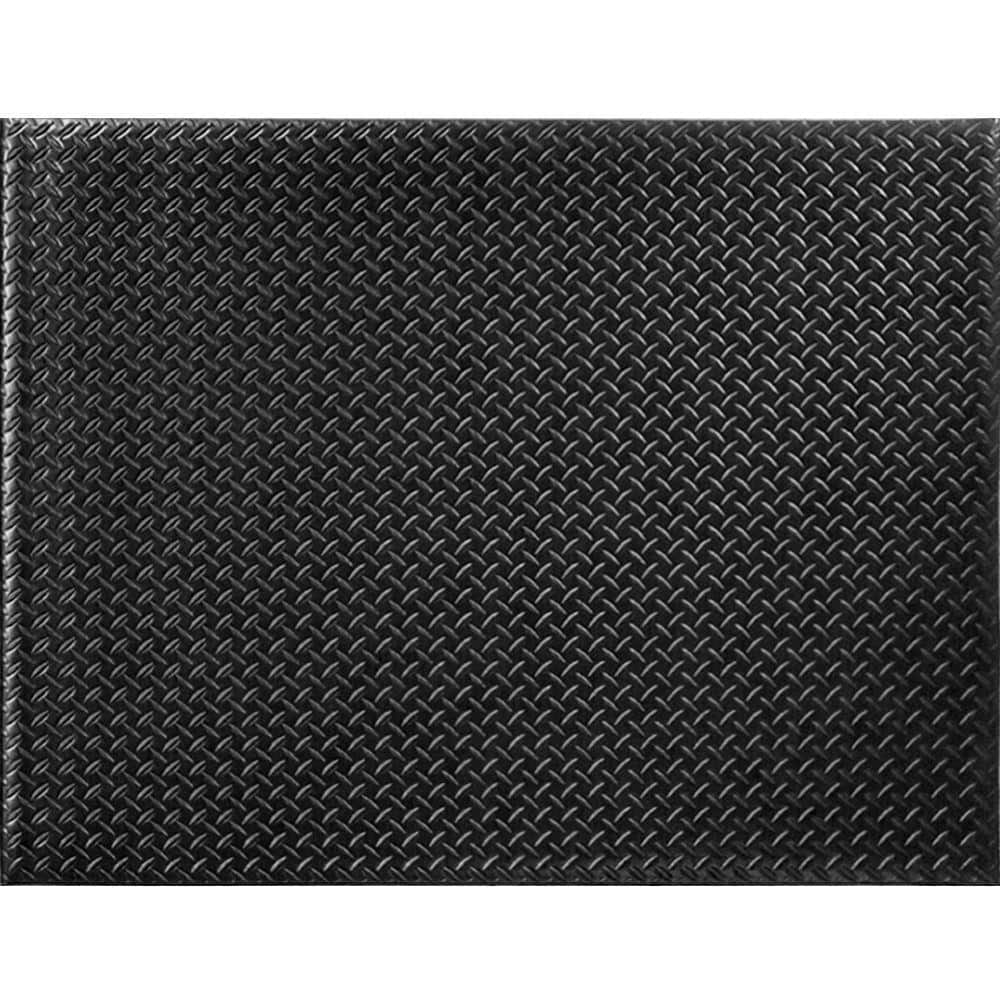TrafficMaster Black  36 in. x 48 in. Plastic Foam Anti-Fatigue Non-Slip Indoor Outdoor Commercial Floor Mat (2)