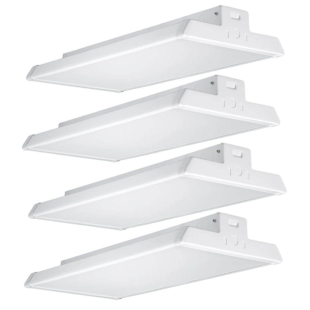 Commercial Electric 4-Pack 2 ft. 18000 Lumens 171-Watts Integrated LED High Bay Light 120-277V 5000K Daylight Dimmable