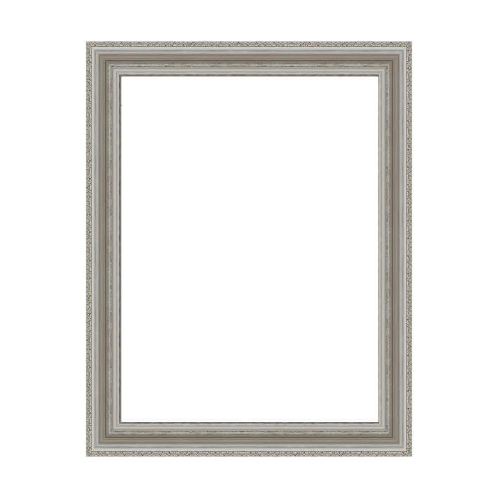 Amanti Art Mirror Makeover Parlor Silver 29.25 in. W x 37.25 in. H Bathroom Mirror Frame Border Kit-Fits a 28 x 36 Mirror (1)
