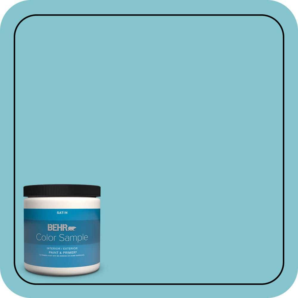 BEHR PREMIUM PLUS #520D-4 Shallow Sea Flat Low Odor & Primer (1)