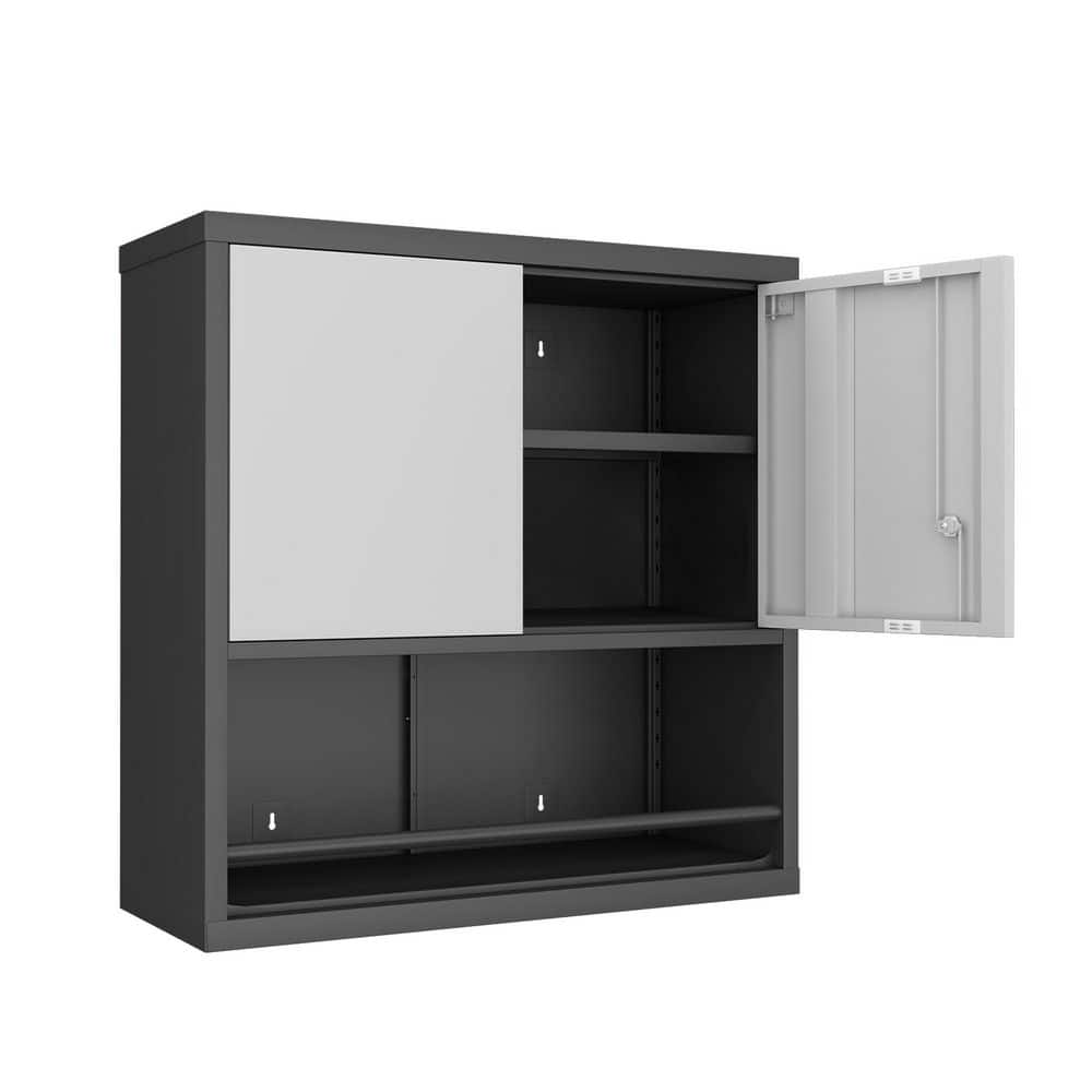 Tenleaf 30 in. W 12 in. D 30 in. H Bathroom Storage Wall Cabinet in, Lockable Metal Pantry Cabinet W/ Adjustable Shelf (1)