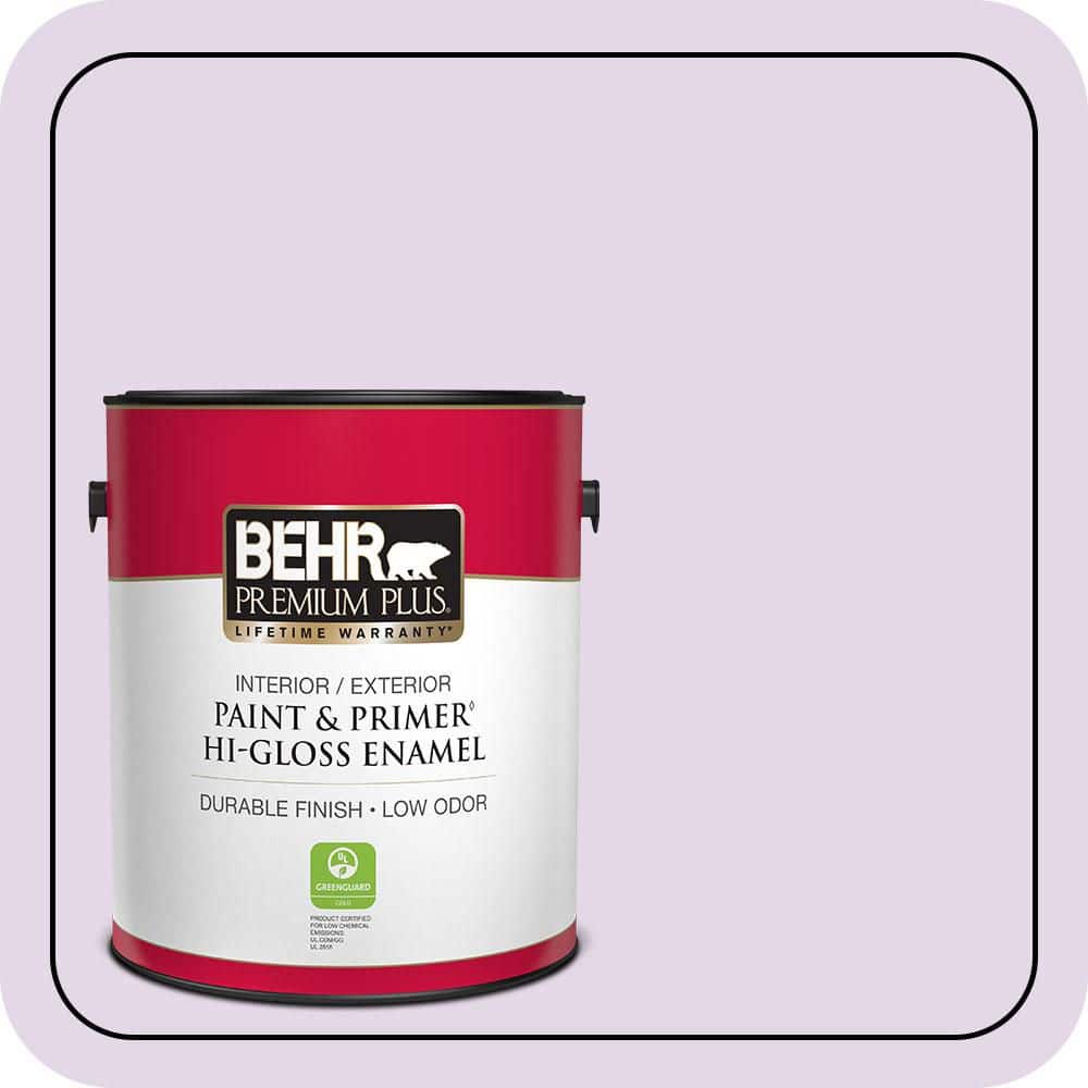 BEHR PREMIUM PLUS 1 gal. #660A-2 Chateau Rose Hi-Gloss Enamel Interior/Exterior Paint & Primer