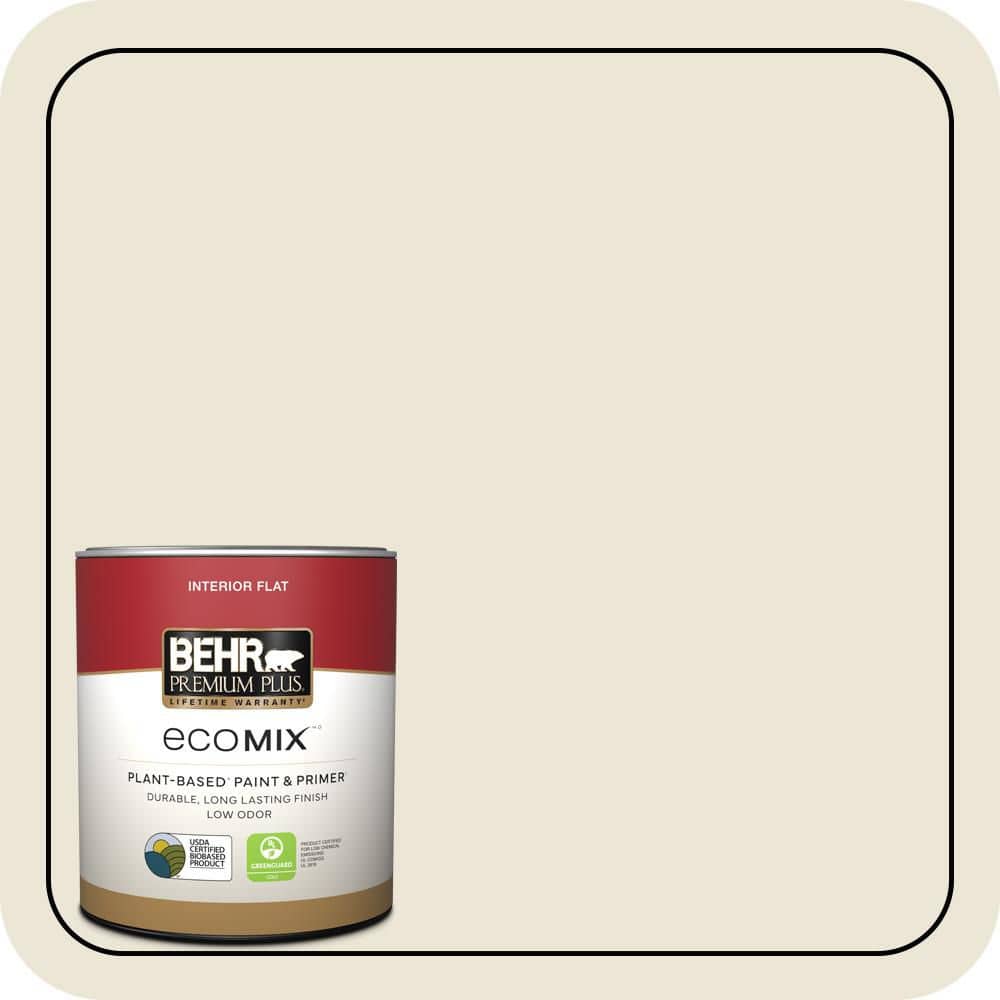 BEHR PREMIUM PLUS #PPL-67 Quarried Limestone Flat EcoMix Plant-Based & Primer (1)