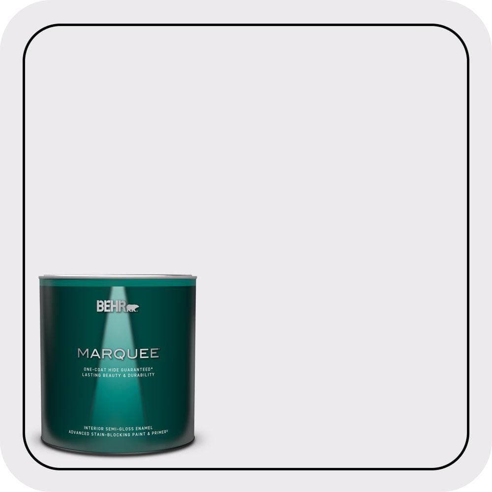 BEHR MARQUEE 1 qt. #630A-1 Amethyst Cream Semi-Gloss Enamel Interior Paint & Primer
