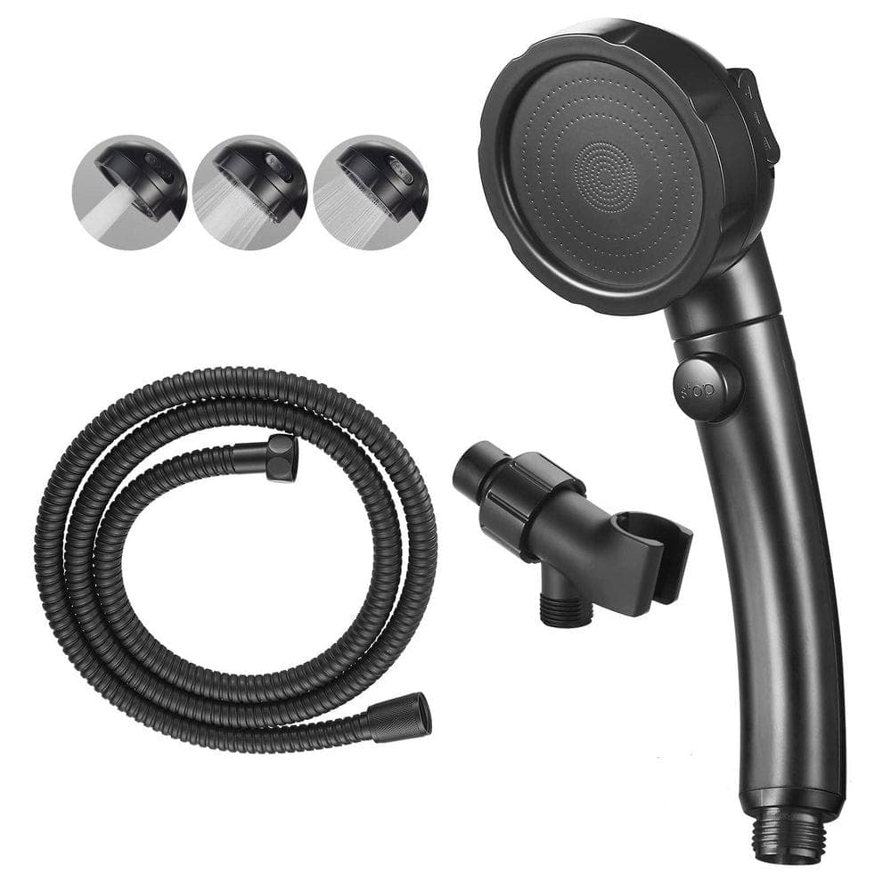 Numhew 1-Piece Bath Hardware Set High Pressure Handheld Shower Head Set with ON/OFF Pause Switch for Bathroom (1)