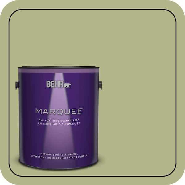 BEHR PREMIUM PLUS #M350-4 Sweet Grass Flat Interior/Exterior Paint & Primer Color Sample (2)