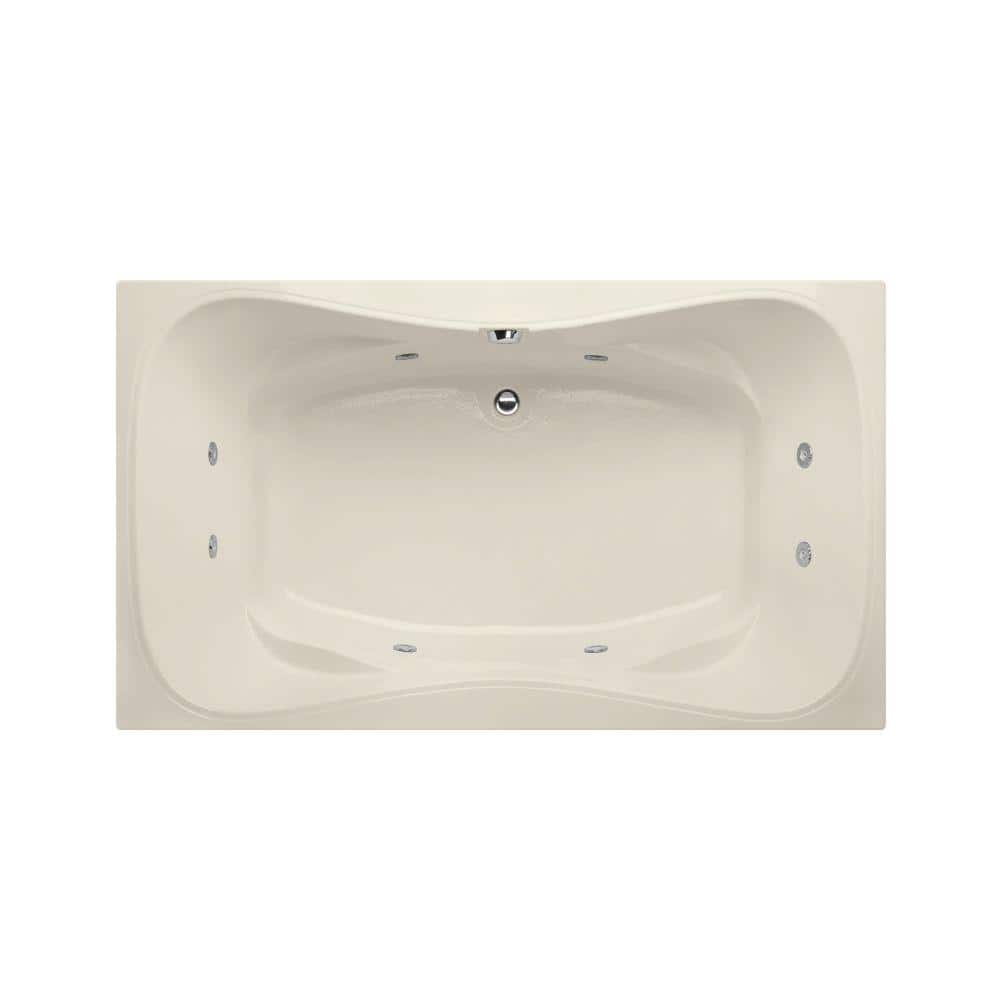 Hydro Systems Providence 72 in. Acrylic Rectangular Drop-in Whirlpool/Air bath bathtub in White (1)