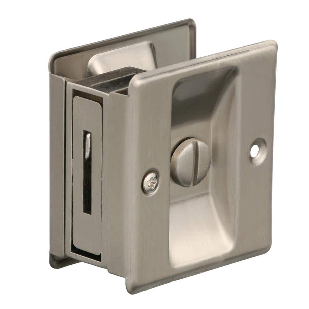 Prime-Line Satin Nickel, Pocket Door Privacy Lock (2)