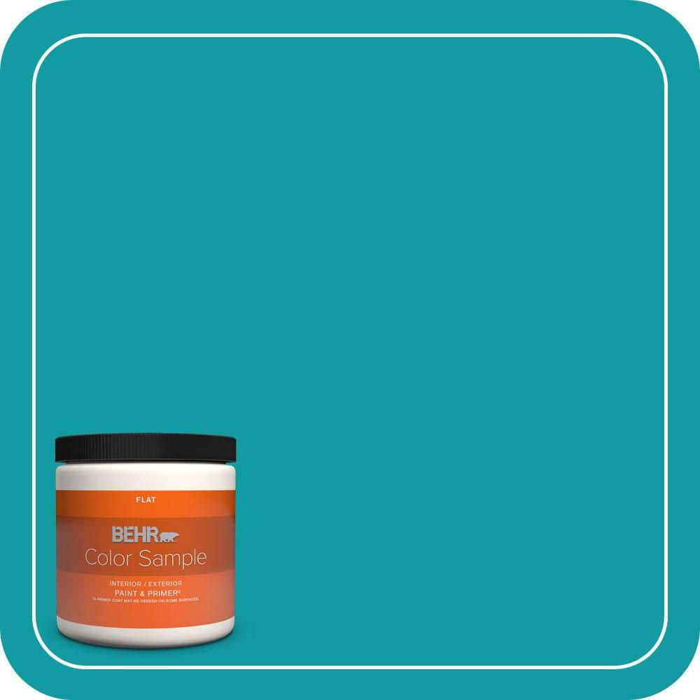 BEHR PREMIUM PLUS 8 oz. #MQ4-20 Island Dream Flat Interior/Exterior Paint & Primer Color Sample