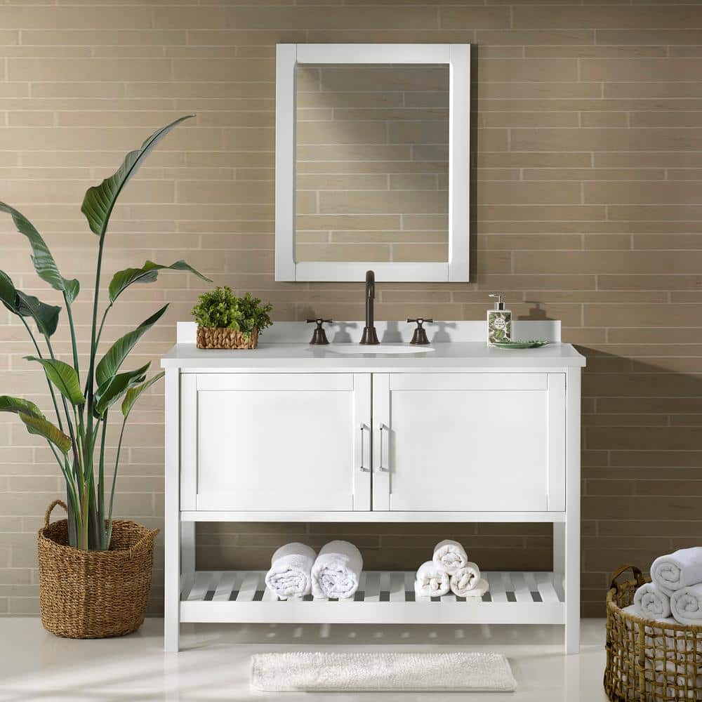 Alaterre Furniture Bennet W 21 in. D 34 in. H Bath Vanity Cabinet without Top (3)