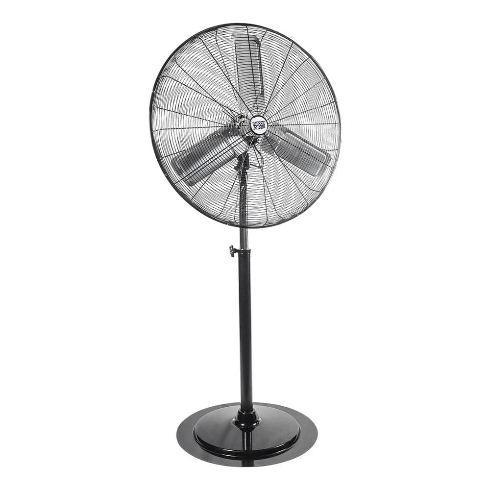 Maxx Air 30 in. 3-Speed Adjustable-Height Oscillating Pedestal Fan in Black with Heavy Duty Tilting Fan Head (3)